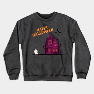 Happy Halloween Haunted House Crewneck Sweatshirt